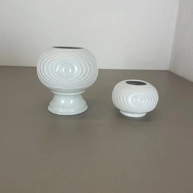 Op art porcelain vase set producer: royal bavaria kpm germany this original vintage op art vase set was produced in the...