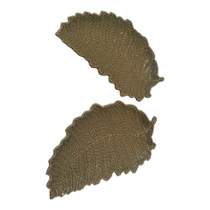 Pair of Ceramic Fern Side Plates