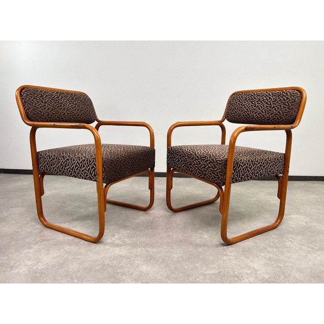 Thonet Vintage Art Deco Armchairs from Thonet, 1929, Set of 2 For Sale - Image 4 of 15