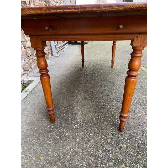 1920s Large French Farm Table, 1920s For Sale - Image 5 of 13