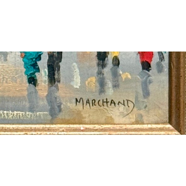 Charming mid-century oil painting by French artist Jacques Marchand (born 1932), depicting Rue Lepic in Montmartre, one of...