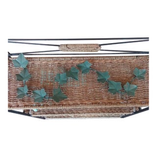 Vintage English Ivy Green & Copper Color Metal Sculpture Set - 2 Pieces For Sale