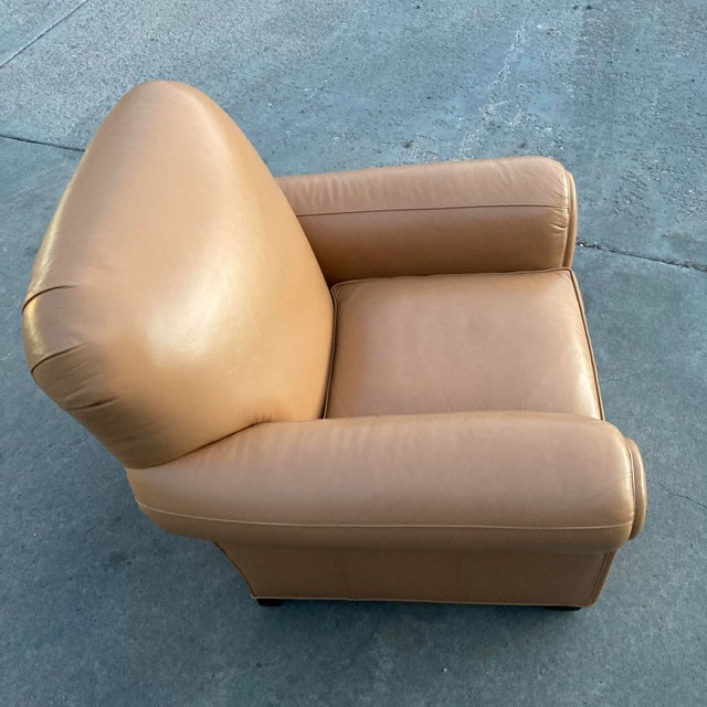 Wood Hancock & Moore Model “Harbison” Leather Club Chair For Sale - Image 7 of 13