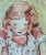 Peach "Kitchen Fun" Oil on Canvas After Josie Willcox Smith, by Patrick Fraley For Sale - Image 8 of 9