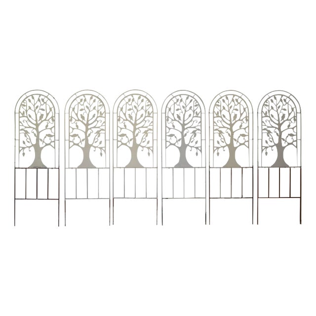 Sets of Metal Garden Tree and Bird Trellises - 7 Pieces For Sale
