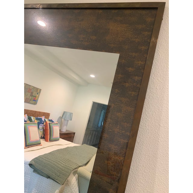 Antique Mirror With Blocked Bumble Bee Pattern For Sale - Image 4 of 7