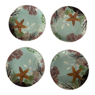 Late 20th Century Gien France Desert Plates For Sale