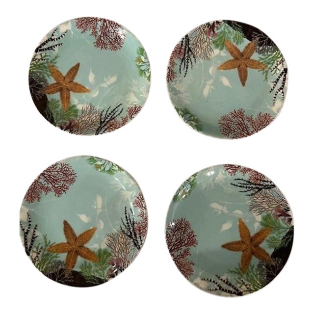 Late 20th Century Gien France Desert Plates For Sale