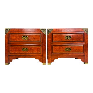 Mid-Century Vintage Modernist Asian Inspired Nightstands/A Pair For Sale