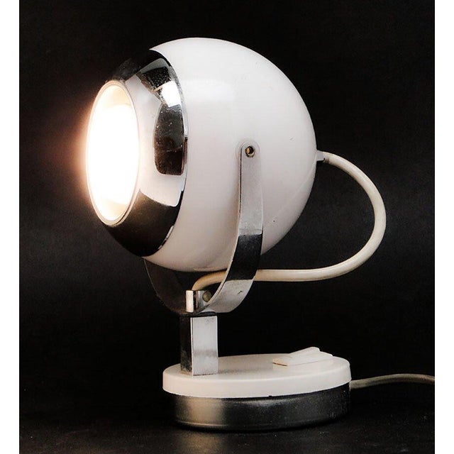 Postmodern Polish Bedside Lamp in Glass and Metal, 1980s For Sale - Image 3 of 9