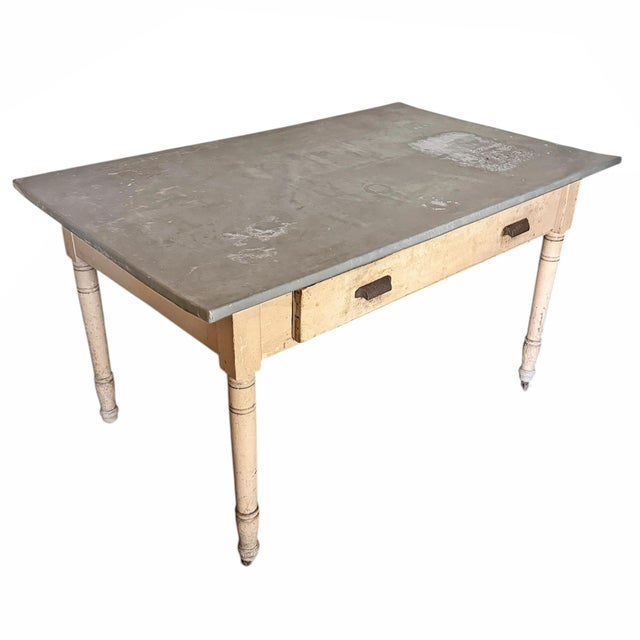 Late 19th Century Late 19th Century Zinc-Top Garden Table For Sale - Image 5 of 13