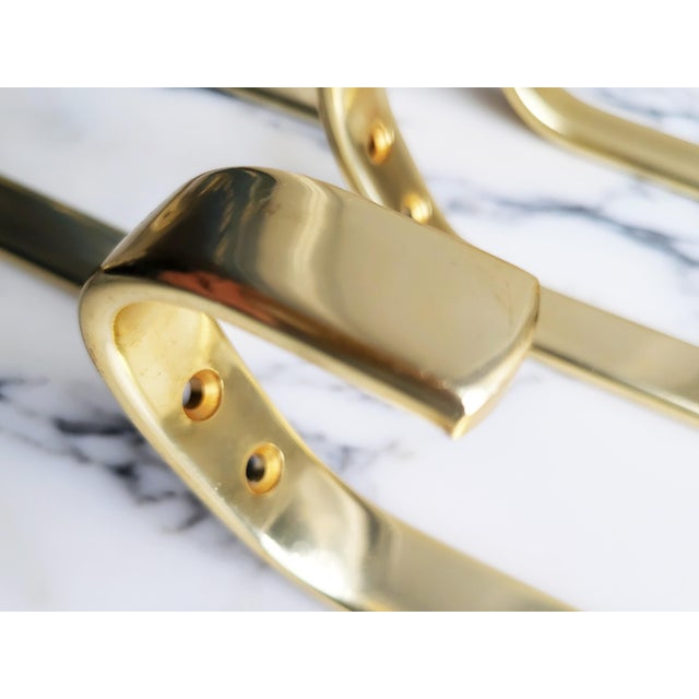 Gold Modernist Austrian Aluminium Wall Hooks, 1950s, Set of 5 For Sale - Image 8 of 11