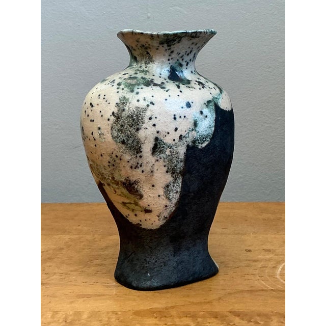 Vintage Abstract Glazed Ceramic Vase For Sale - Image 4 of 12