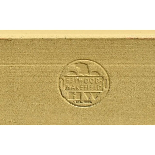 Heywood Wakefield Full Size Spindle Poster Headboard Cottage Paint Vintage 60s For Sale - Image 12 of 12