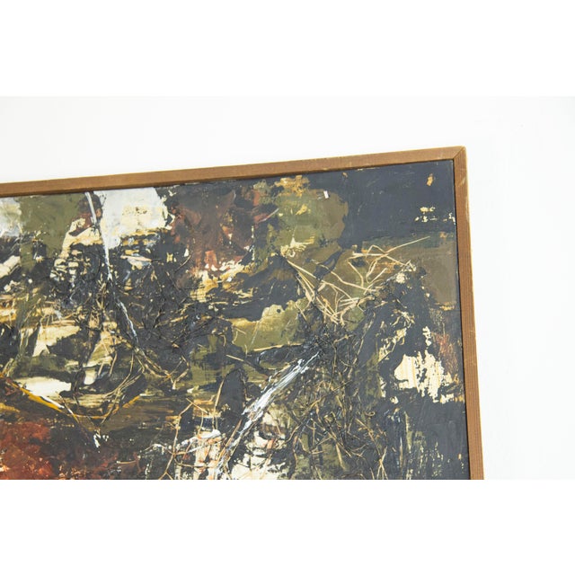 Vintage Abstract Mixed Media Oil Painting by Rae Chairish