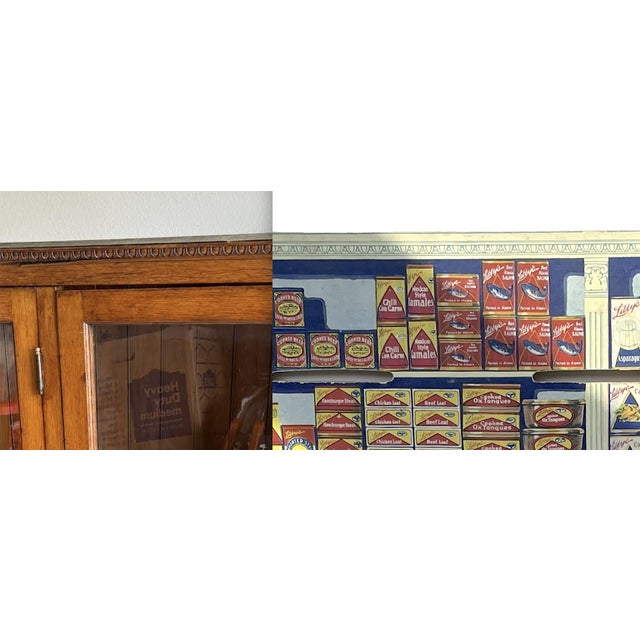 Early 20th Century Early 20th-Century Glass-Front Oak Libby, McNeill & Libby Display Cabinet For Sale - Image 5 of 6