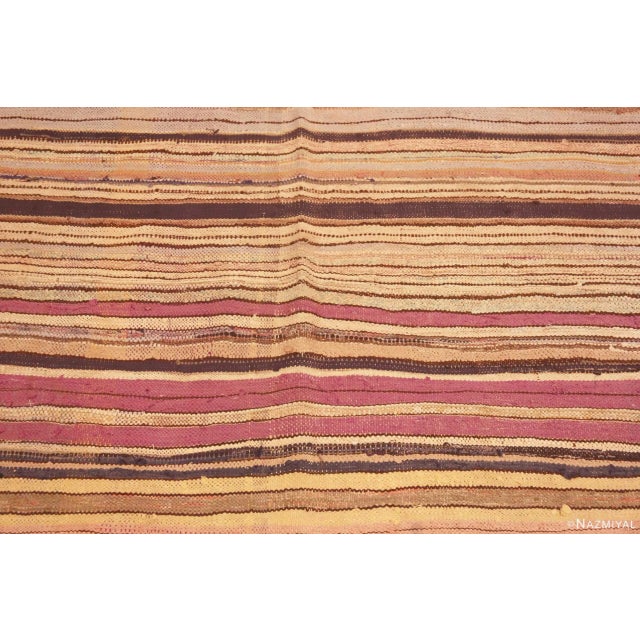 Nazmiyal Collection Striped Vintage Moroccan Kilim Rug For Sale In New York - Image 6 of 7