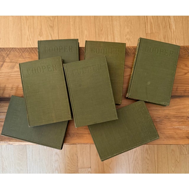 Antique Green and Gold Decorative Book Set of 25 James Fenimore Cooper For Sale - Image 15 of 16