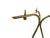 Mid-Century Brass Tripod Candleholder, 1960s For Sale - Image 4 of 7