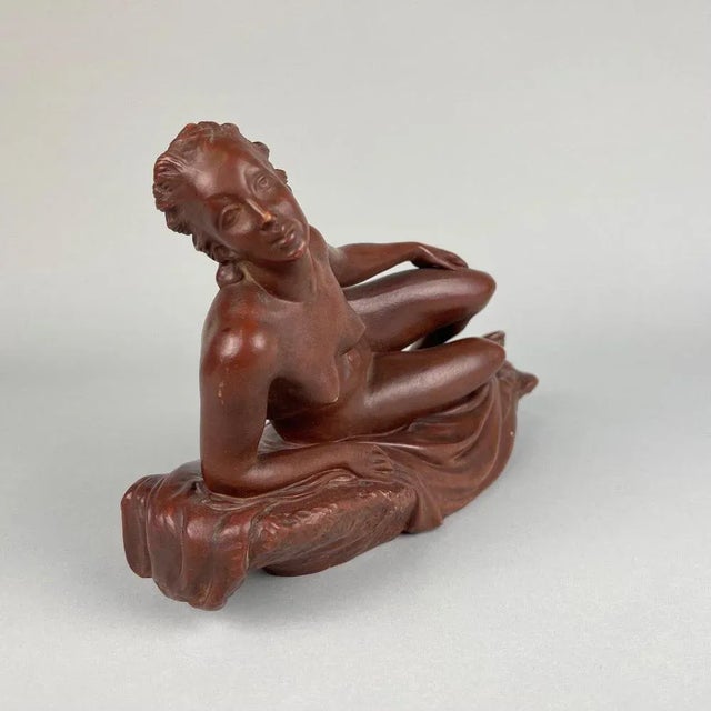 Vintage terracotta sculpture. Beautiful piece of female nude, marked J.Vanca. Josef Vanca (1908-1988), sculptor and...