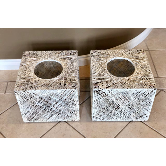 Russell Woodard 1970s Mid-Century Modern Russell Woodard Spun Fiberglass Side Tables - a Pair For Sale - Image 4 of 6