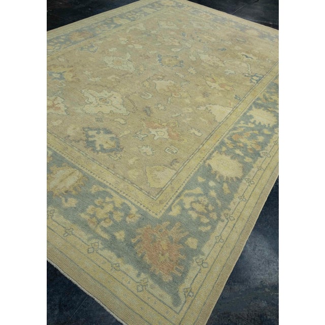 Turkish Turkish Oushak Rug 9'1" x 12'8" #18556 For Sale - Image 3 of 8