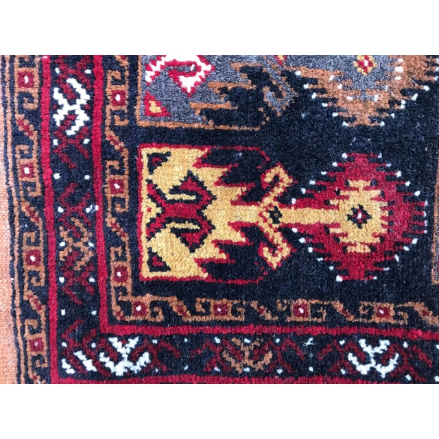 Small Vintage Baluch Rug For Sale - Image 6 of 9