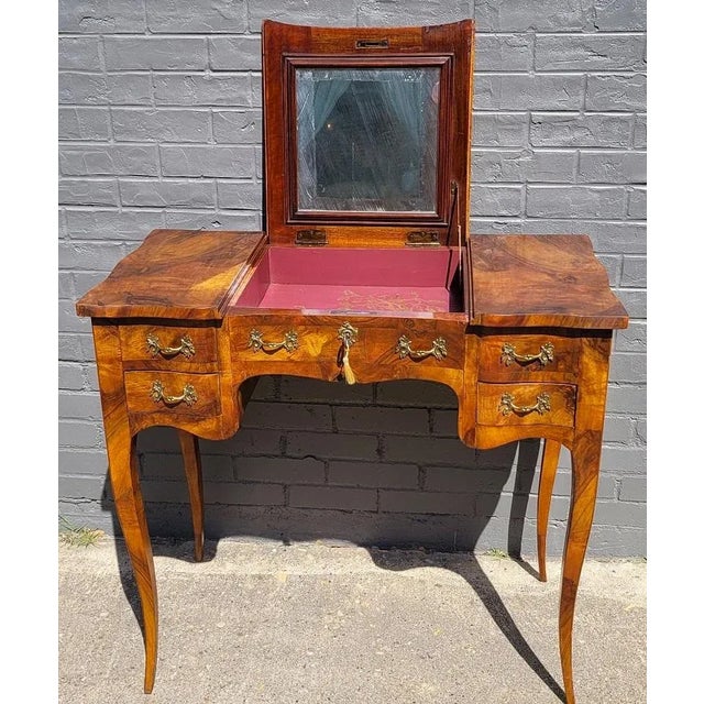 French Country 19c Louis XV Style French Country Poudreuse For Sale - Image 3 of 13