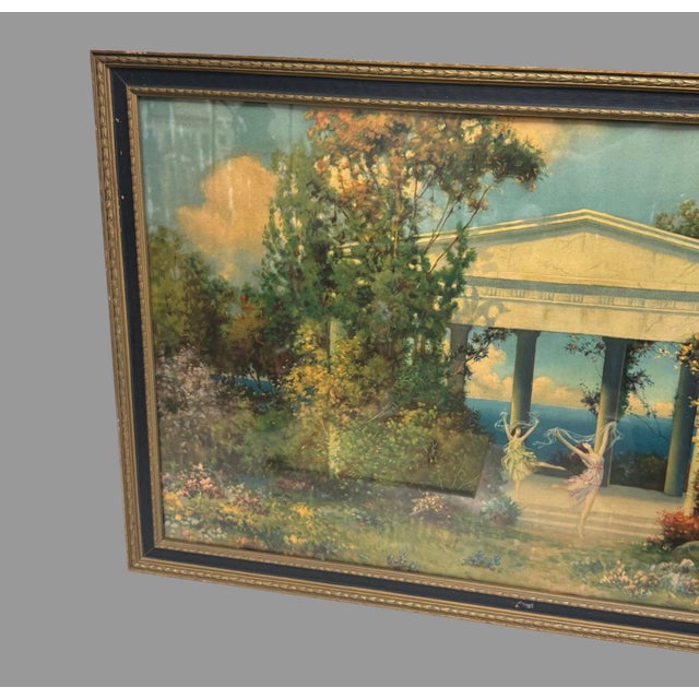 Add a serene and timeless landscape to your home with this beautiful vintage framed print by Renard as signed in its lower...