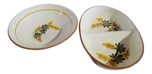 Vintage Stangl Pottery Set of 2 Serving Bowls One Round and One Oval