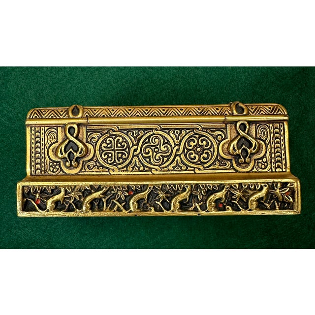 Tiffany Studios Cigar Cigarette Box New York 1680 Venetian Bronze Cedar Lined For Sale - Image 15 of 18