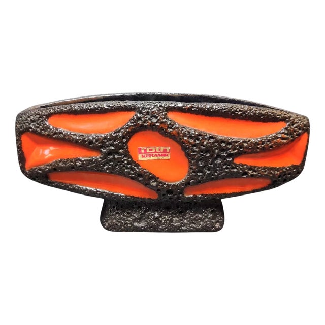 Vase with Fat Lava Glaze from Roth Keramik For Sale