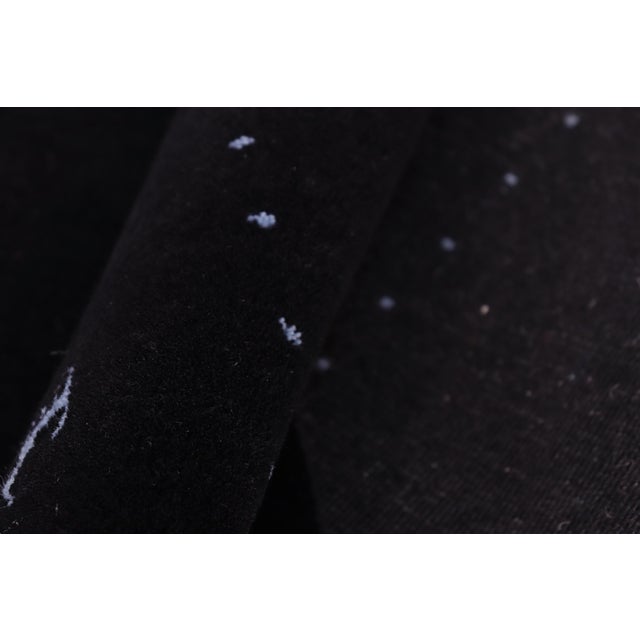 Black Abstract Gabbeh Bailey Black Wool Rug - 8'2''x9'10'' For Sale - Image 8 of 9