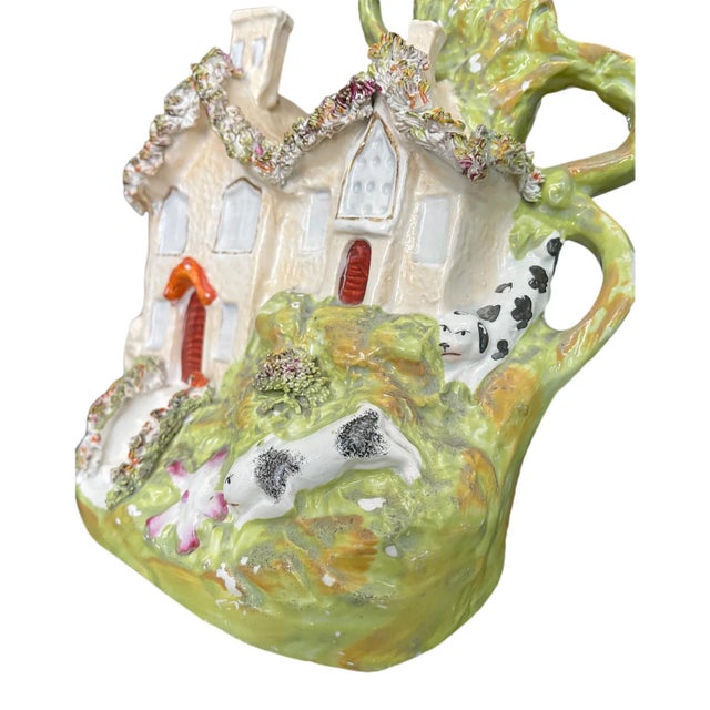 Antique English Victorian Staffordshire Painted Pastille Burner For Sale - Image 4 of 6