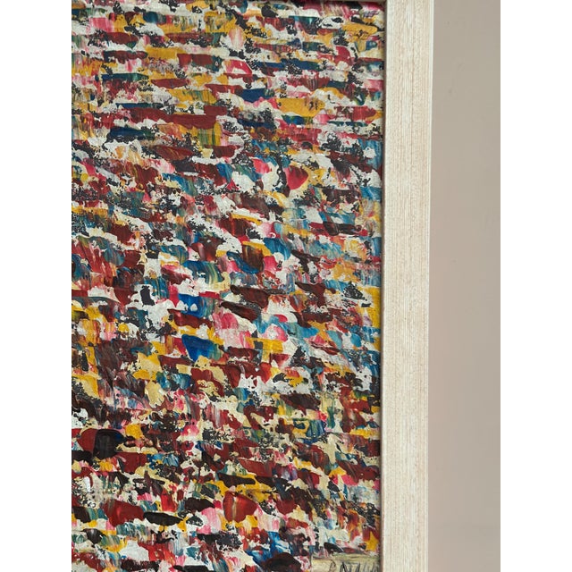 R. Avind, Abstract Composition, 1960s, Oil on Panel For Sale - Image 9 of 17