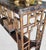 1980s Vintage Chinese Chippendale Lexington Tortoiseshell Bronze Black Extra Long Tessellated Top Console Sofa Table For Sale - Image 5 of 15