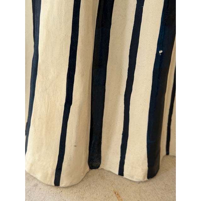 Trompe-L’Œil Hand-Painted Skirted Side Table by Strata Group, “Scandinavian Bouquet,” 1992 For Sale - Image 4 of 12