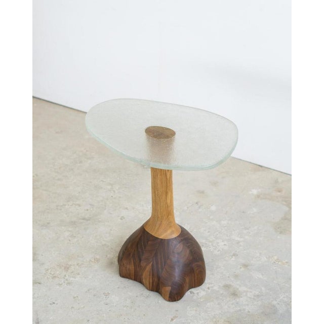 Not Yet Made - Made To Order Fused Crystal Glass and Walnut Side Table by Alexander Knysch For Sale - Image 5 of 8