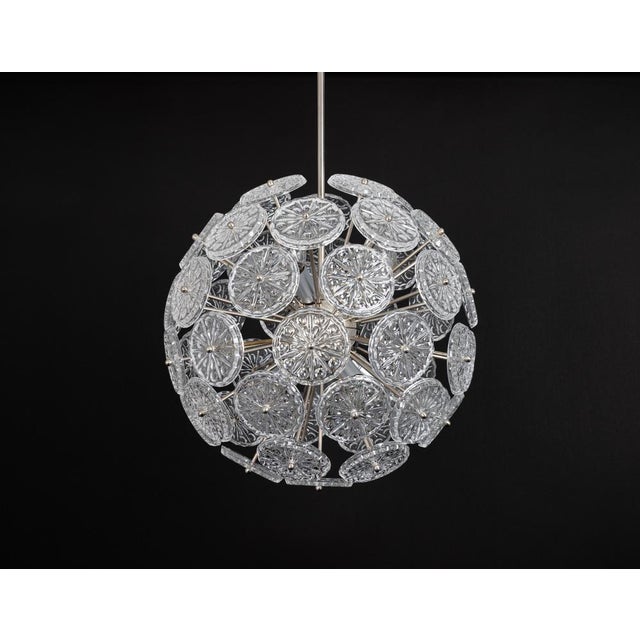 Silver Floral Chrome Sputnik Chandelier, Germany, 1960s For Sale - Image 8 of 15
