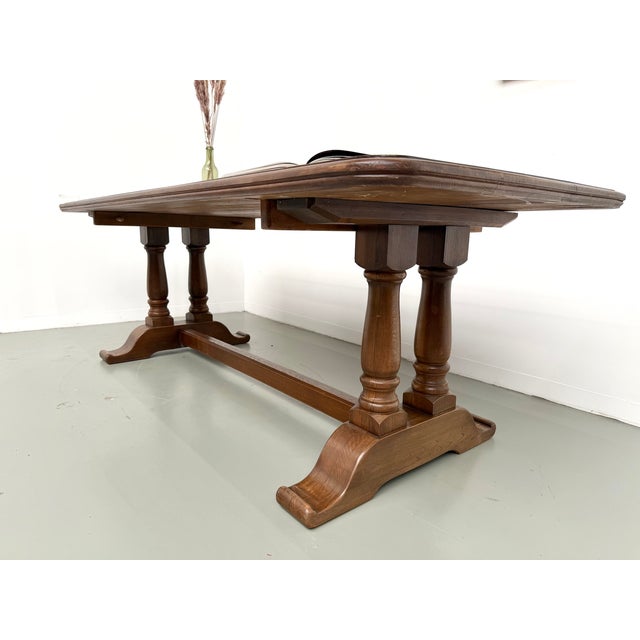 Oak Farmhouse Table, 1950s For Sale - Image 6 of 18