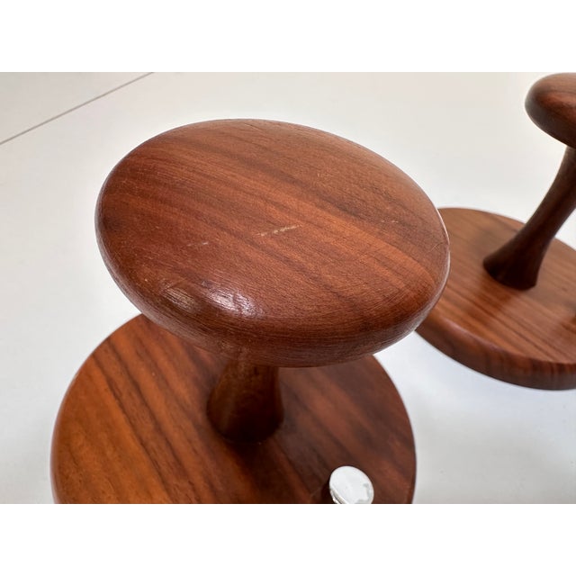 This set of two iconic high-quality coat hooks was handcrafted in Denmark during the 1960s. These mushroom-shaped pieces...