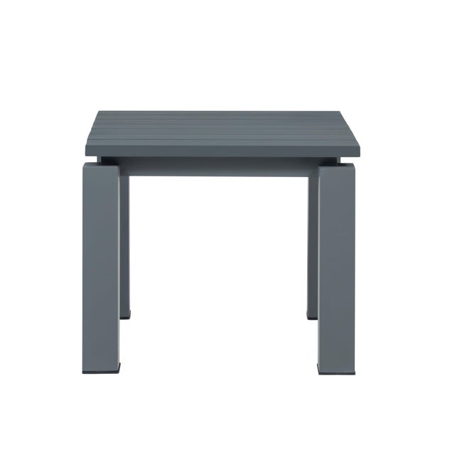 Modern Sardinia Aluminum Frame Outdoor Sofa Set - Gray Cushions For Sale - Image 3 of 18