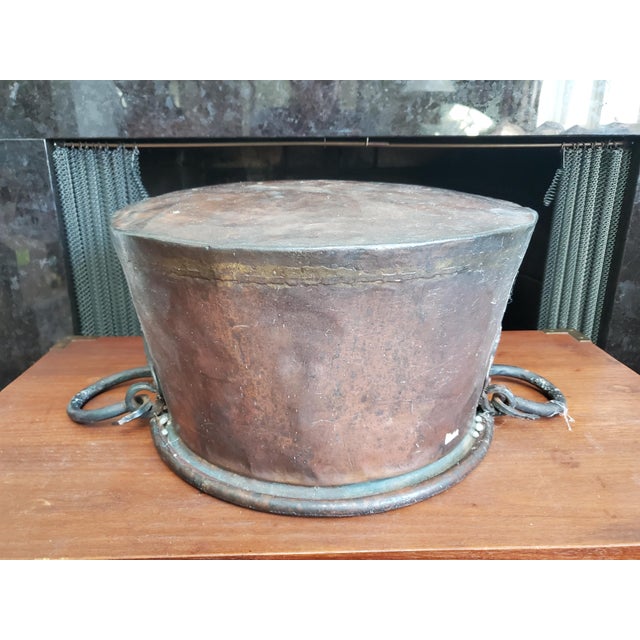 Large! Antique Late 19th Century Cauldron Hammered Copper Pot For Sale - Image 10 of 14