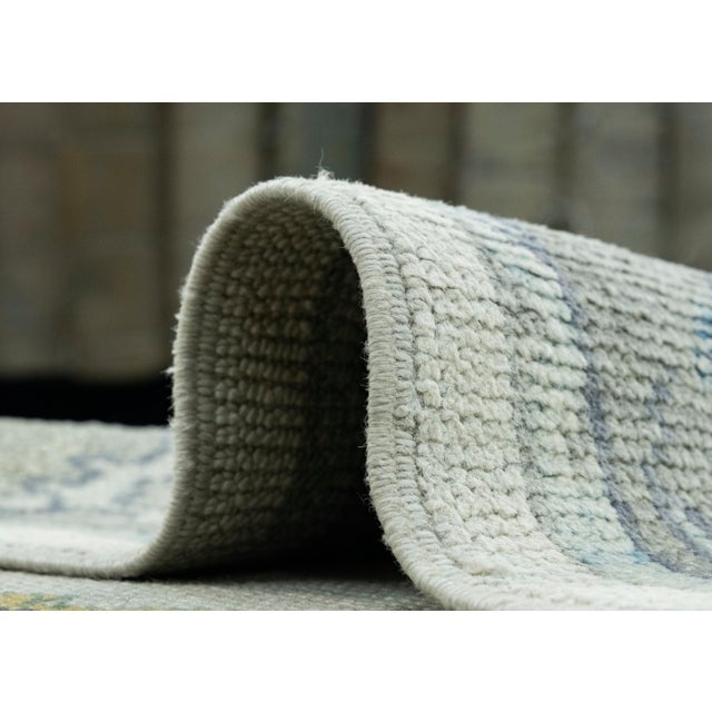 Gray Turkish Oushak Runner Rug 3' x 6'9" #17119 For Sale - Image 8 of 8
