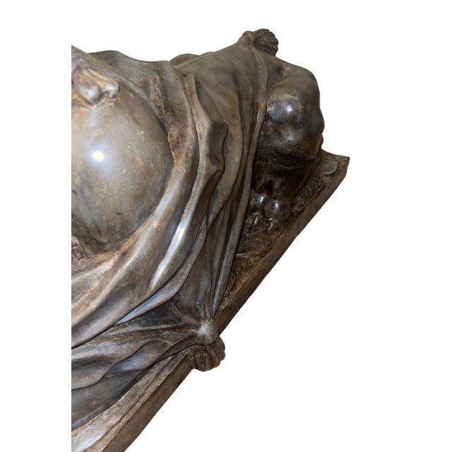 Late 19th Century Pair French Stone Sphinx Figures of Madame De Pompadour For Sale - Image 12 of 14