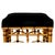 Vintage Regency Style Faux Bamboo Accent Bench With Black Upholstered Seat #2 For Sale - Image 4 of 10
