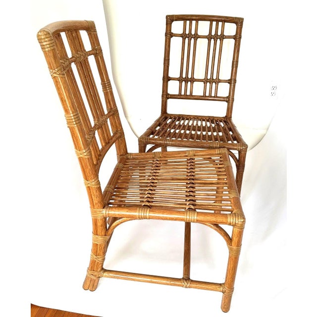 2010s McGuire Balboa Side Chairs. Frames With No Cushions, 2 Pieces For Sale - Image 5 of 5