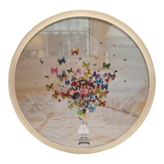 Orig Javiera Estrada Mixed Media Art Entitled Stream of Consciousness W Superman For Sale