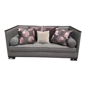Handsome Modern Robert Marinelli Sofa High Back Settee