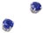 14k White Gold & Blue Sapphire Stud Earrings, A Pair For Sale